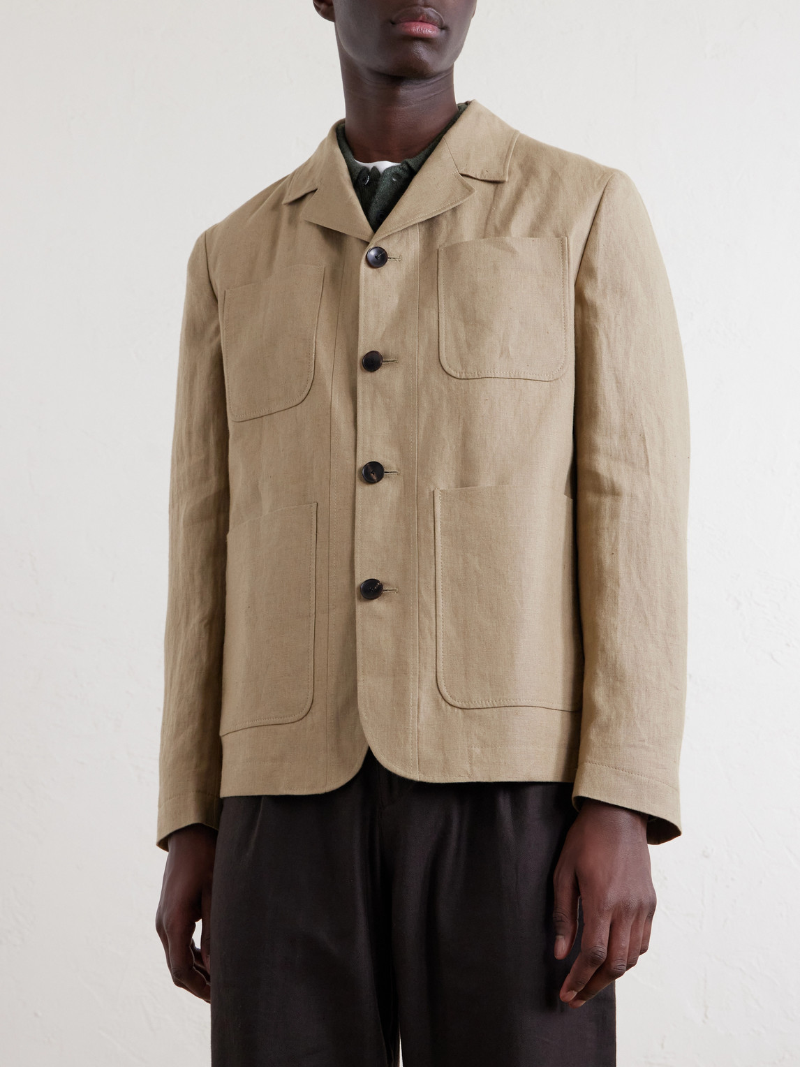  Mr P. - Linen Blazer - Men - Neutrals - 36 