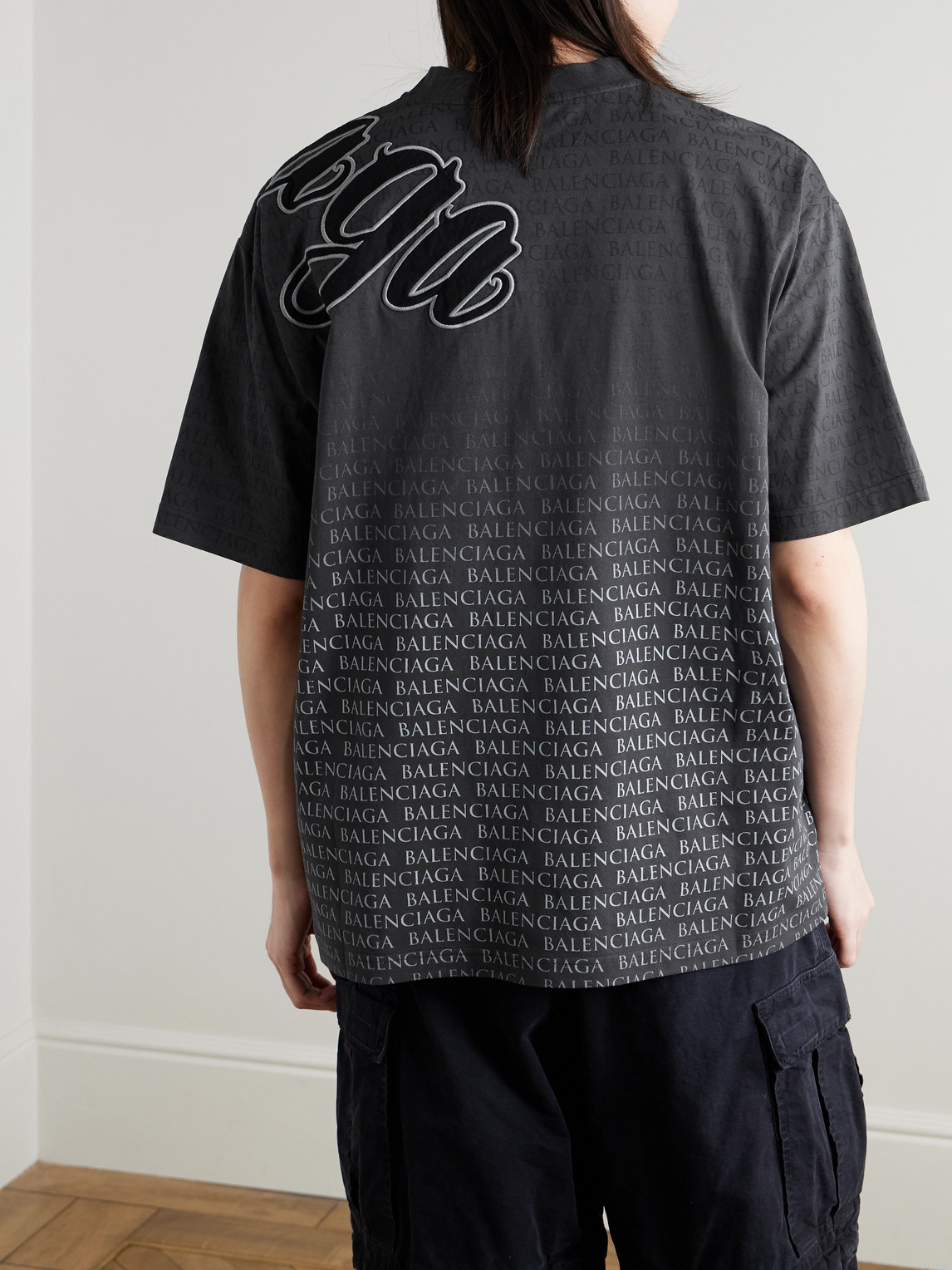 Logo-Appliquéd Printed Cotton-Jersey T-Shirt