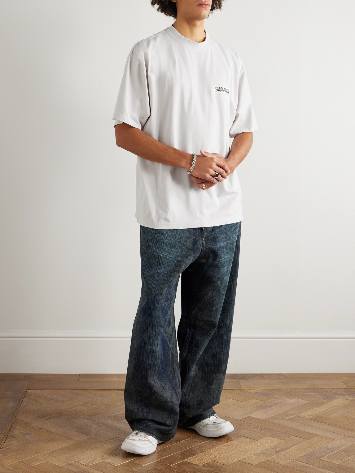 Oversized Logo-Print Cotton-Jersey T-Shirt