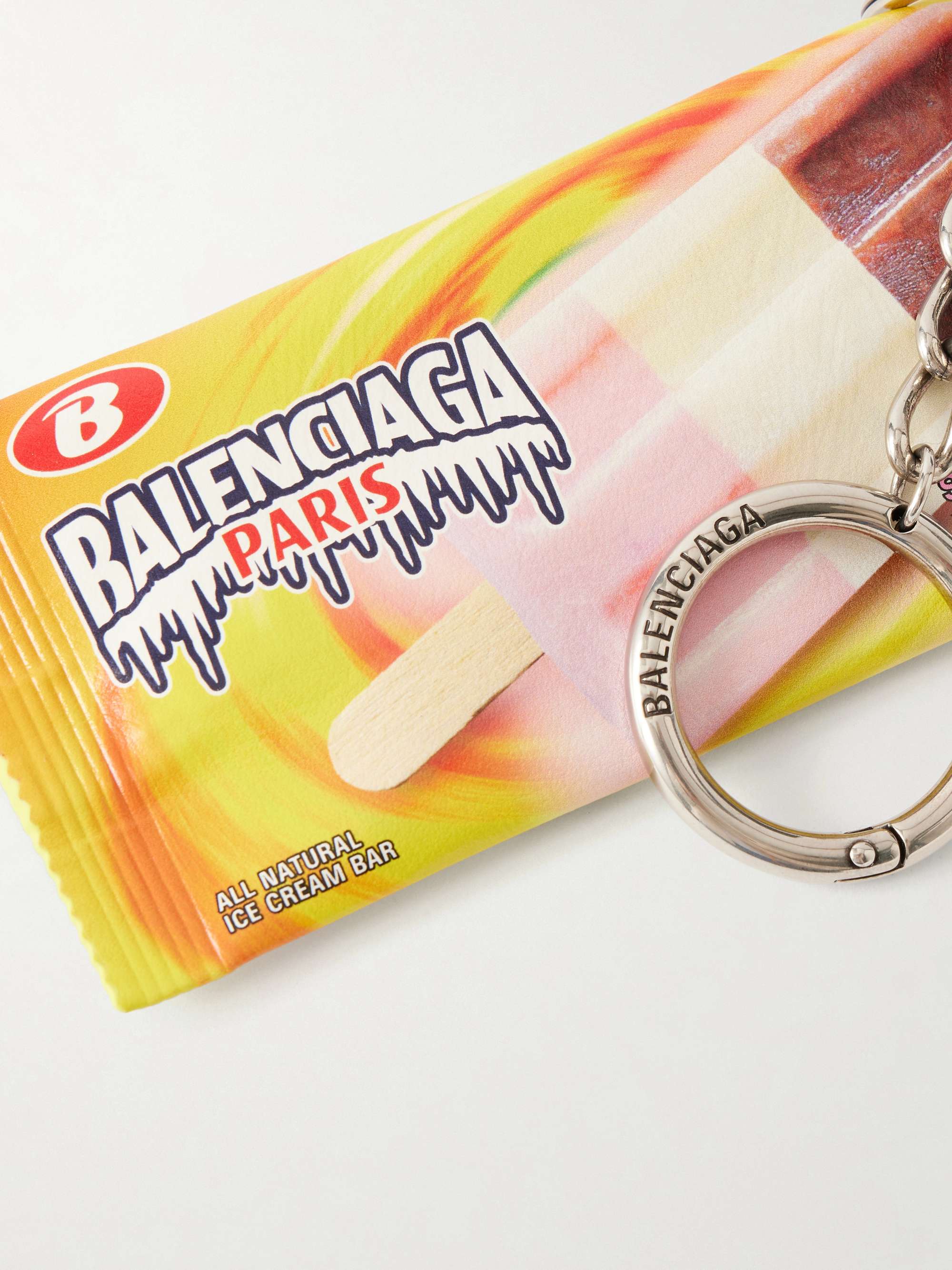 BALENCIAGA Keyring Snack Printed Leather Pouch for Men | MR PORTER