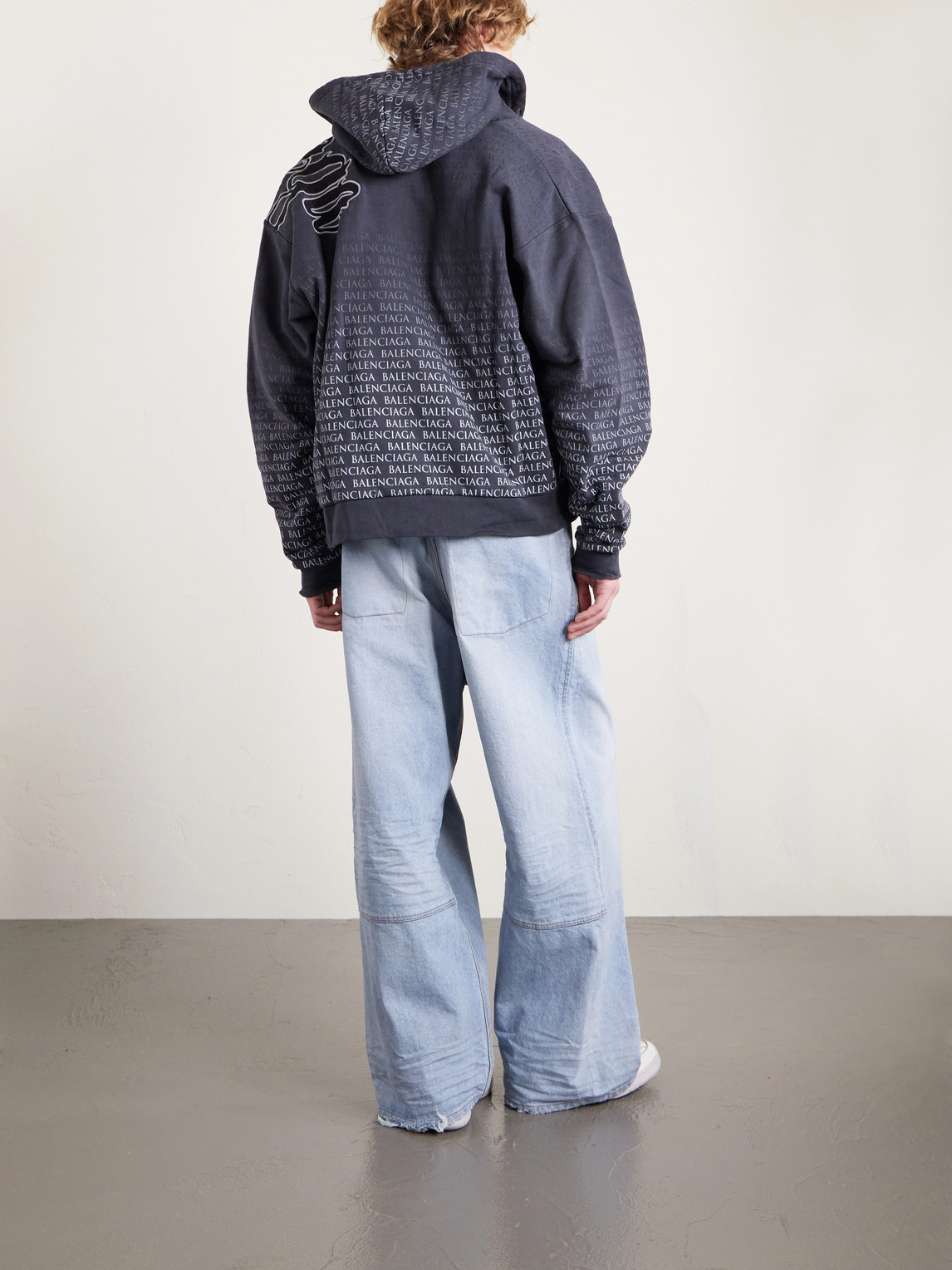 Balenciaga - Wide-leg Distressed Jeans - Men - Blue - S 