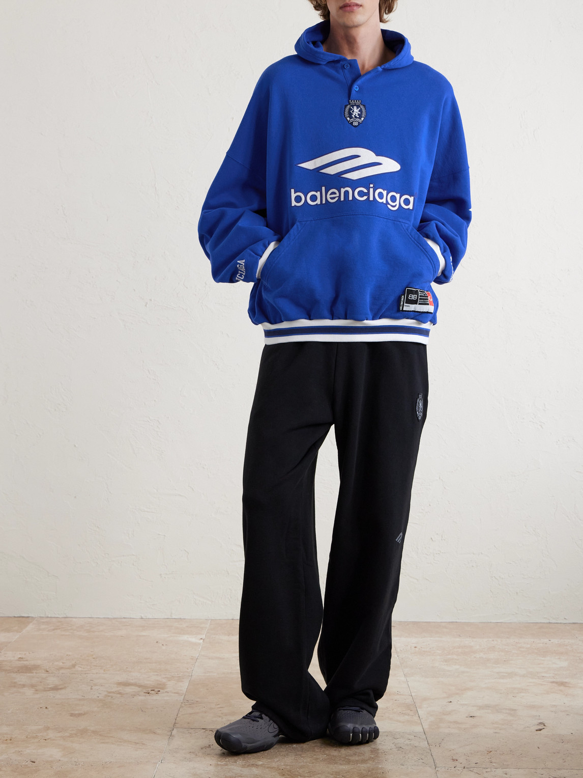 Logo-Embroidered Cotton-Jersey Hoodie