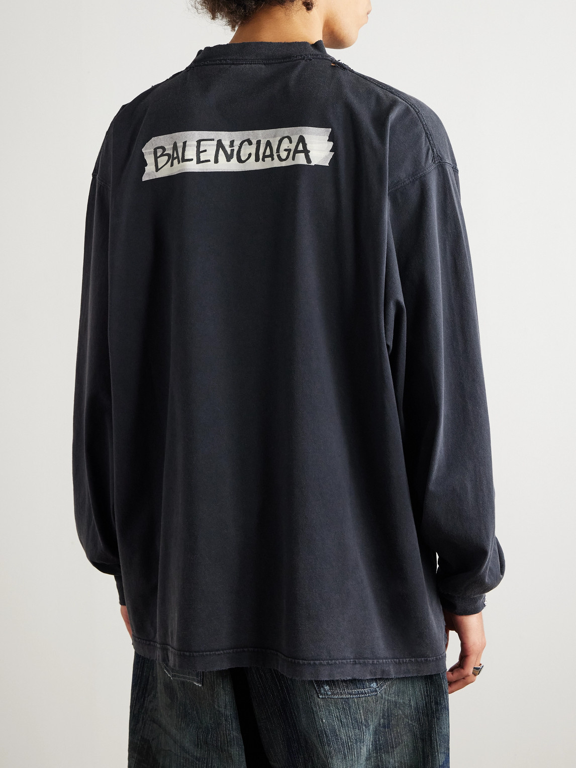 Oversized Logo-Print Cotton-Jersey T-Shirt