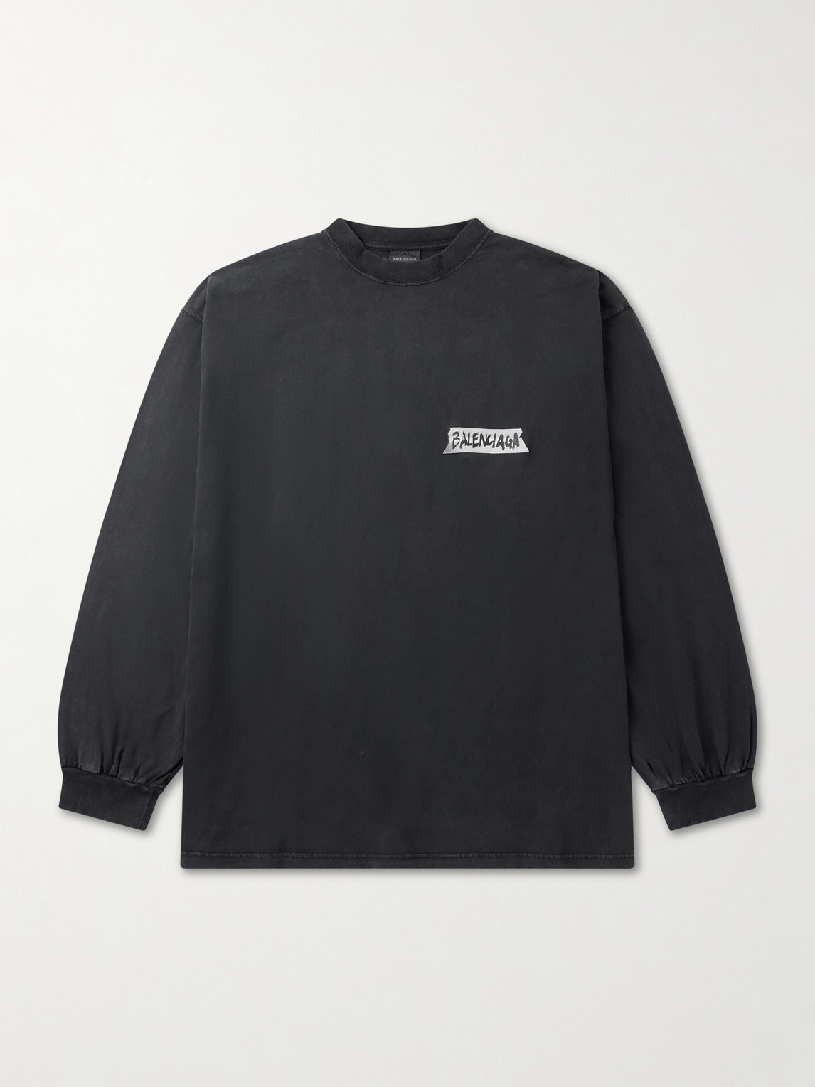 Balenciaga Oversized Logo-Print Cotton-Jersey T-Shirten
