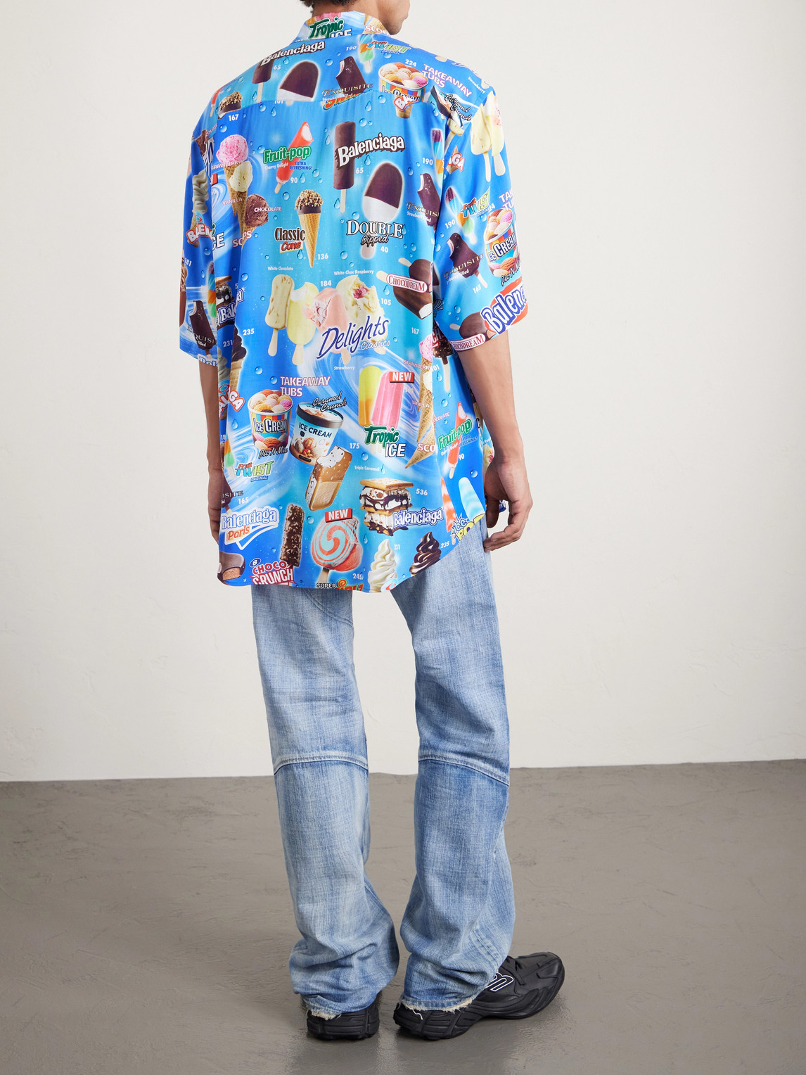 Sweet Treat Minimal Oversized Printed Poplin Shirt