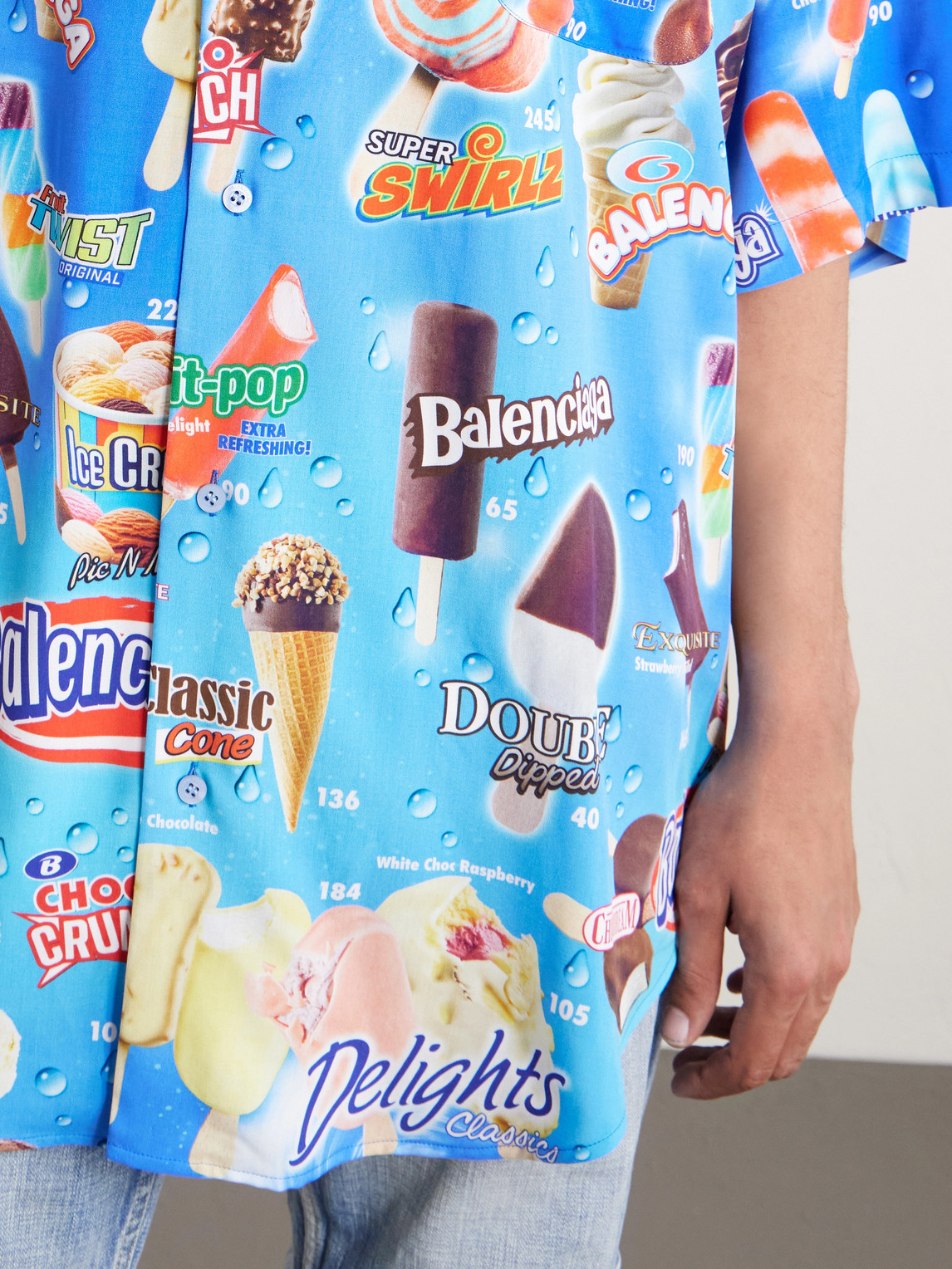 Sweet Treat Minimal Oversized Printed Poplin Shirt