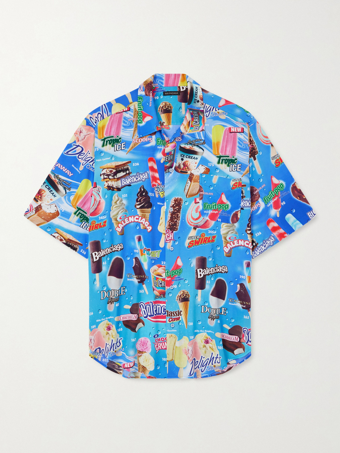 Sweet Treat Minimal Oversized Printed Poplin Shirt