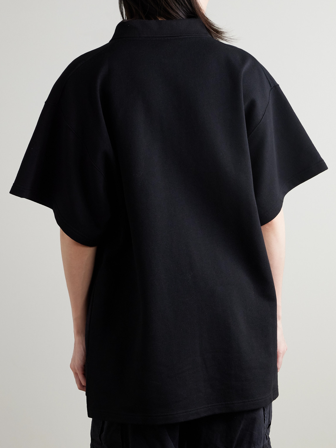 Oversized Logo-Embroidered Cotton Polo Shirt