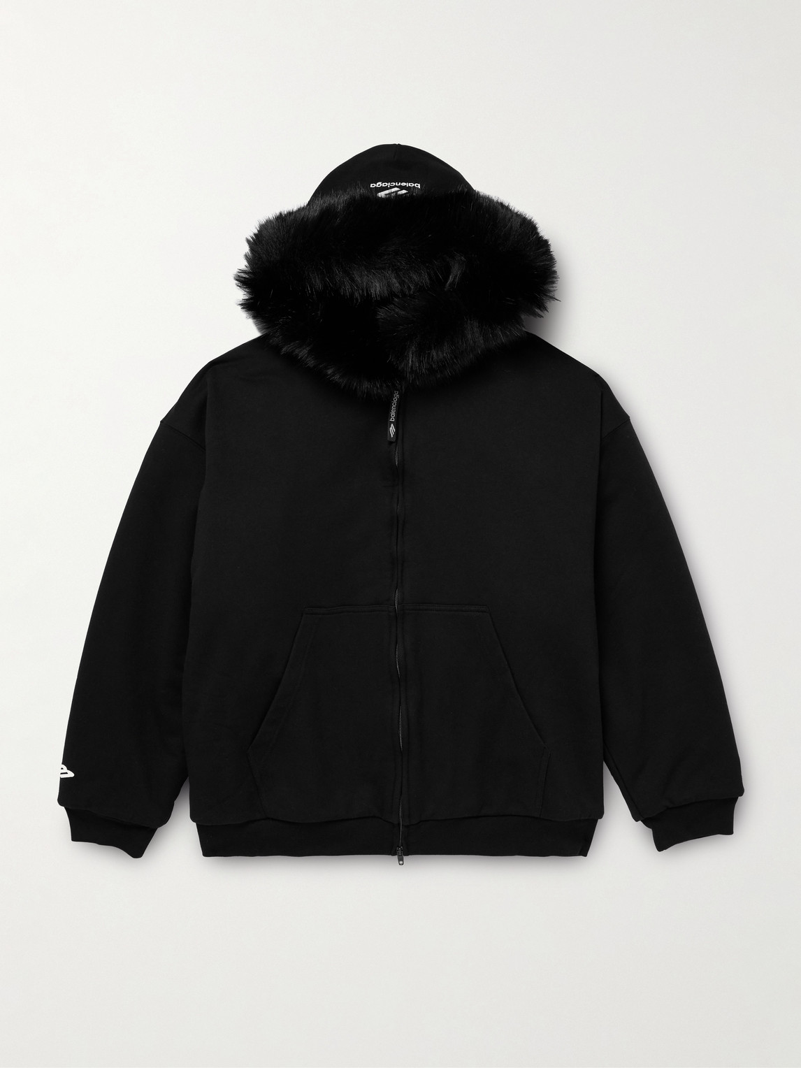 Balenciaga Plush-Lined Cotton-Jersey Hoodie - Men