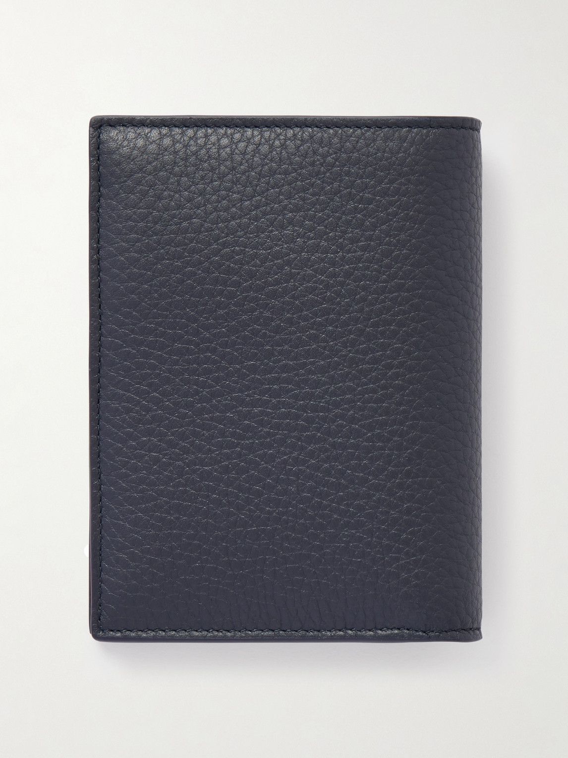 Saint Laurent Full-grain Leather Billfold Wallet In Blue