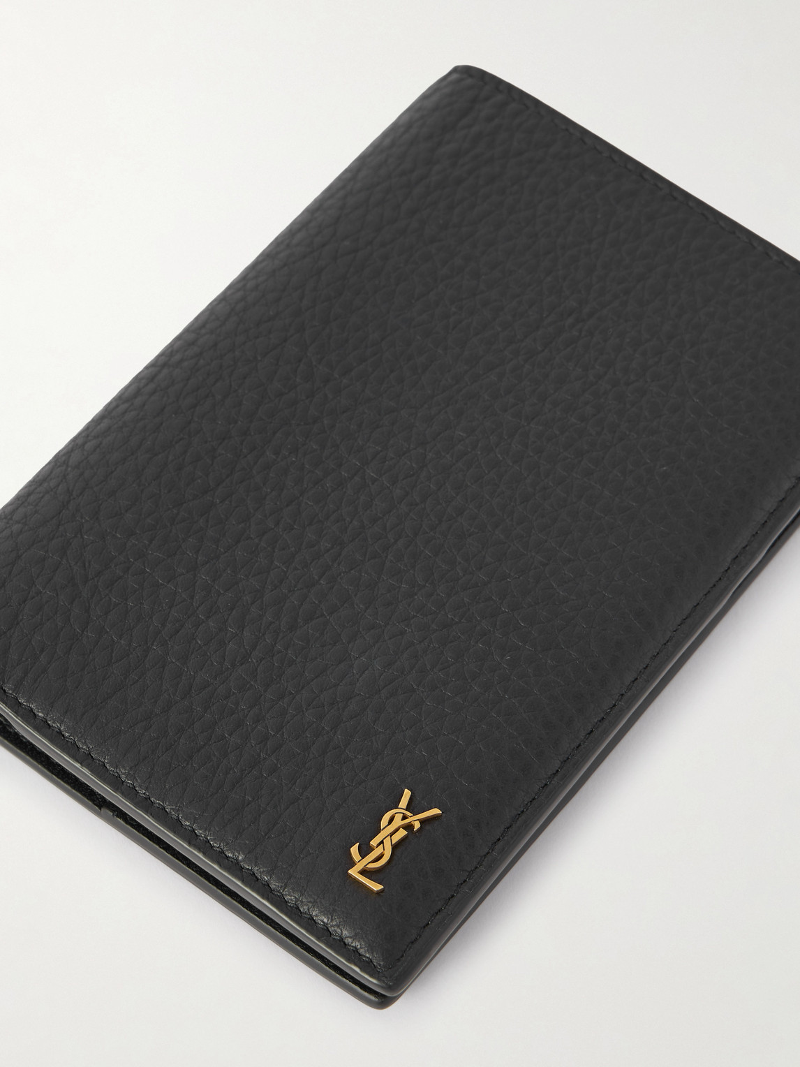 Saint Laurent Full-grain Leather Billfold Wallet In Black