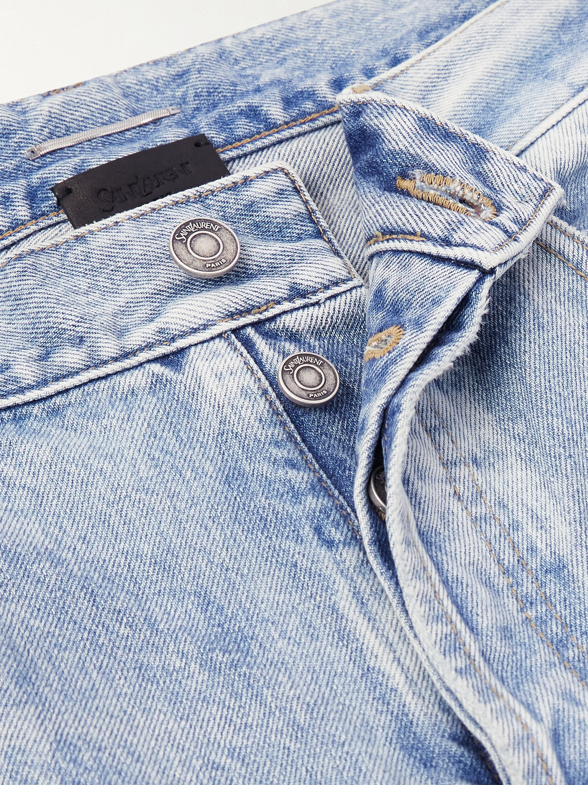  Saint Laurent - Straight-leg Distressed Jeans - Men - Blue - Uk/us 29 