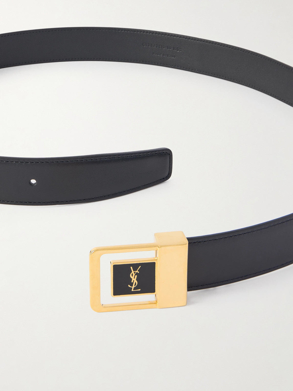 Saint Laurent Leather Belt In Black