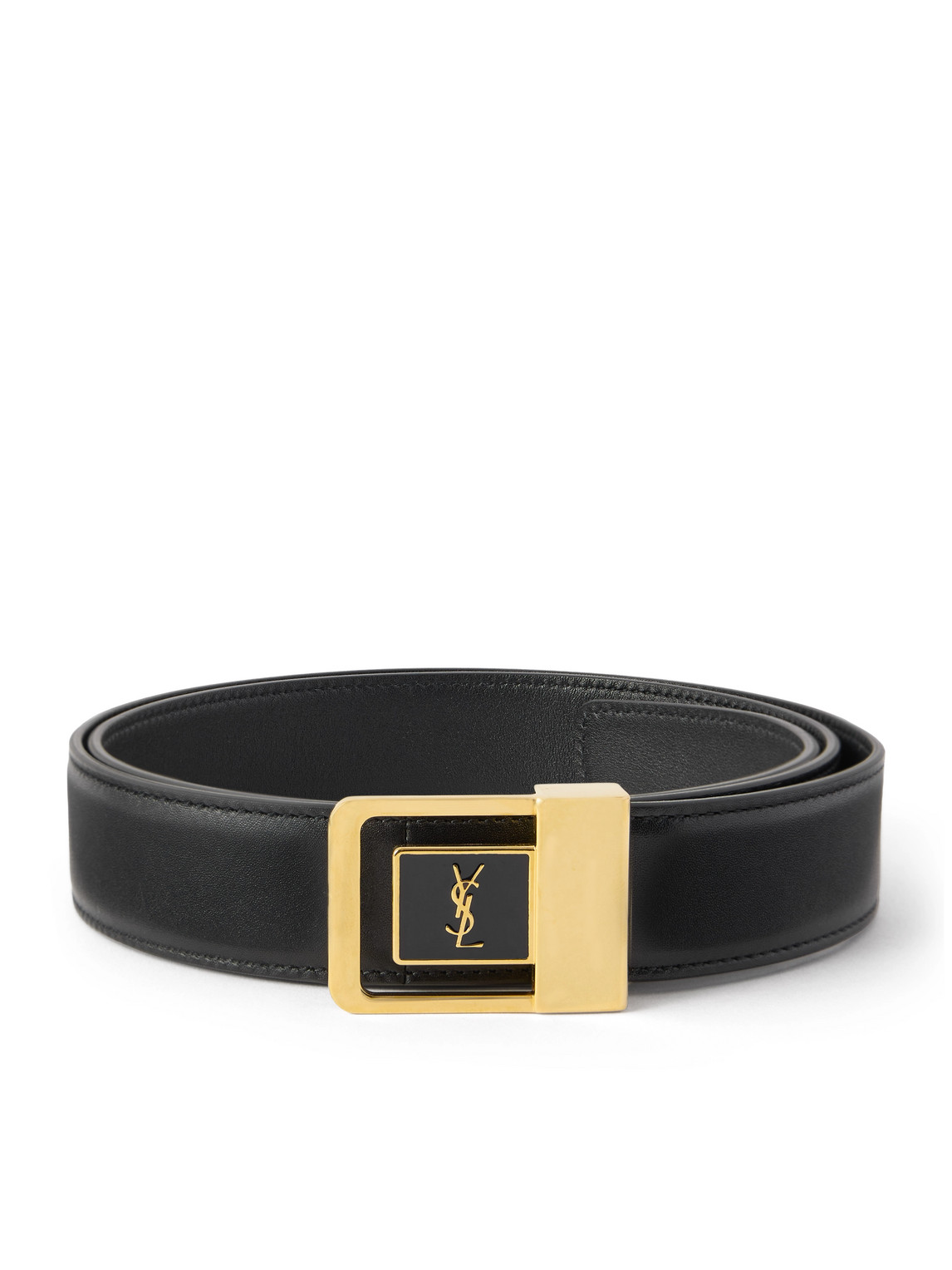 Saint Laurent Leather Belt In Black