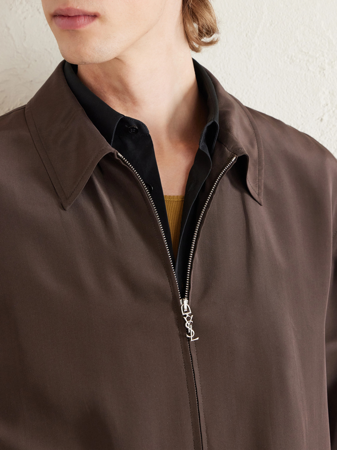 Satin Blouson Jacket
