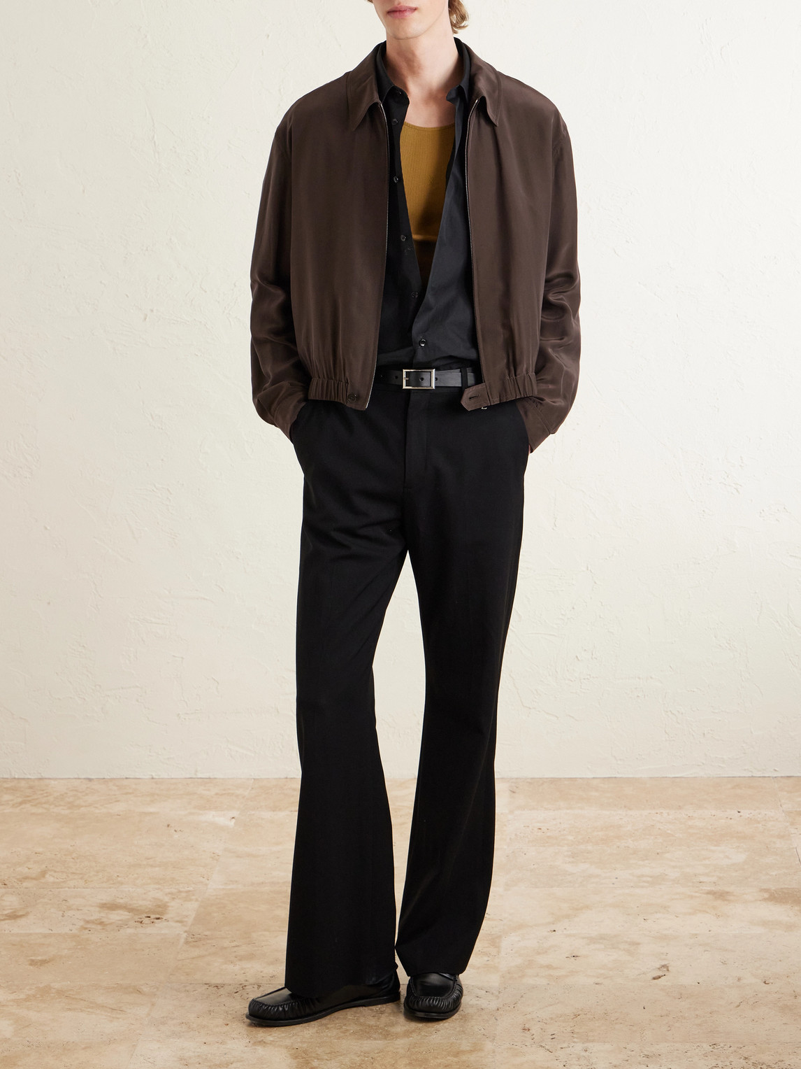 Satin Blouson Jacket