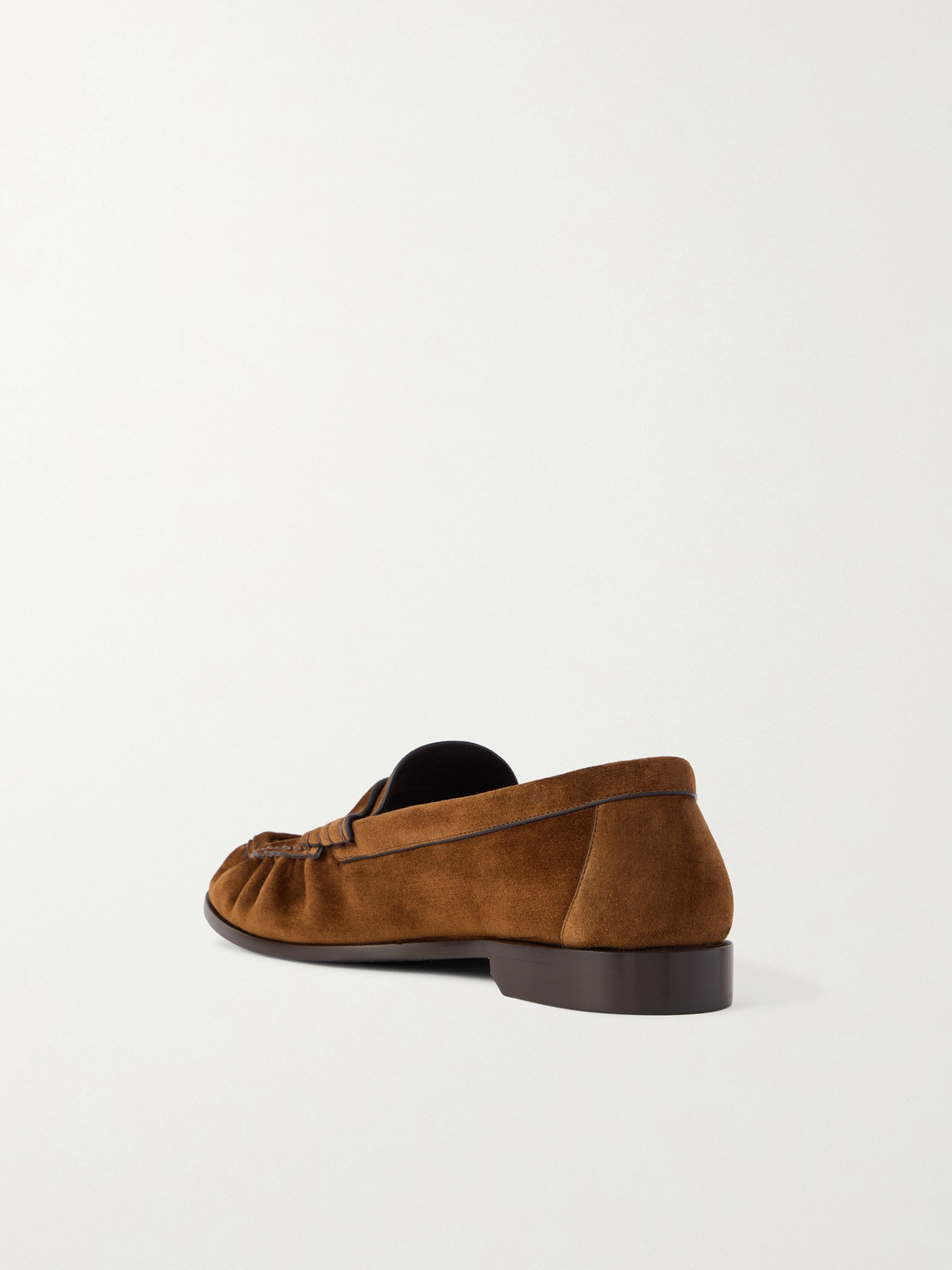 Le Loafer Monogram Logo-Appliquéd Suede Penny Loafers