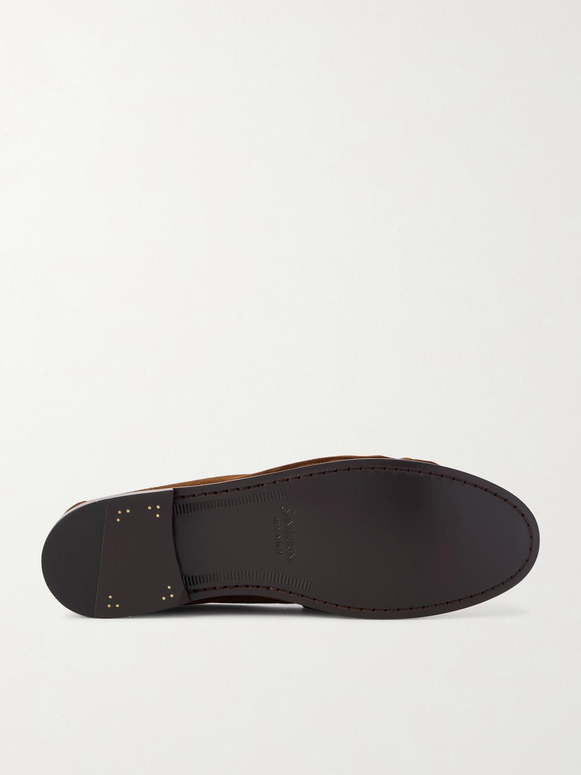 Le Loafer Monogram Logo-Appliquéd Suede Penny Loafers