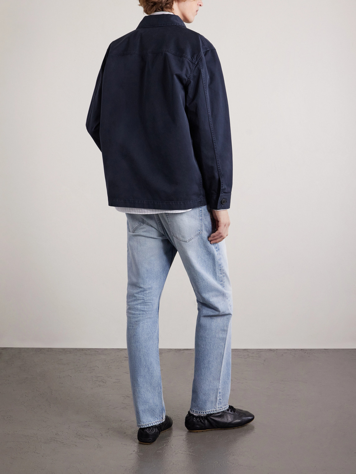 Logo-Embroidered Cotton-Twill Overshirt