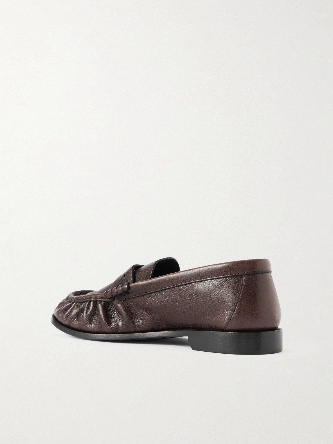 Saint Laurent Le Loafer Supple Leather Penny Loafers In Brown