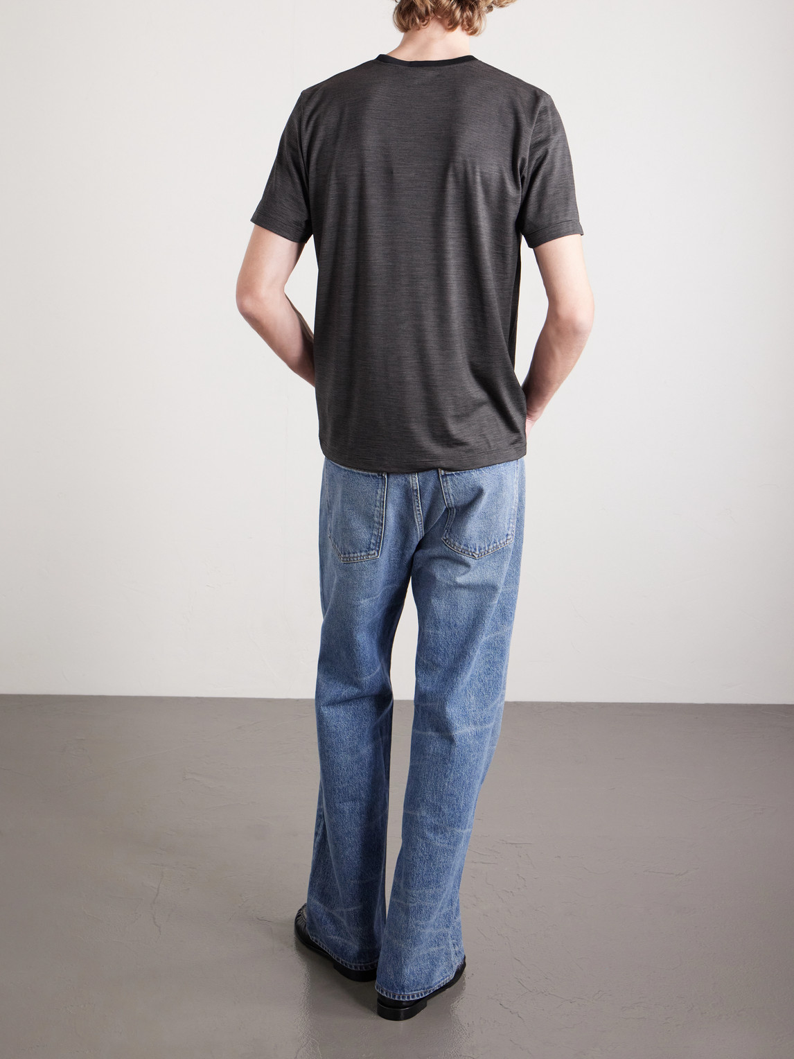 Logo-Embroidered Striped Cotton-Jersey T-Shirt