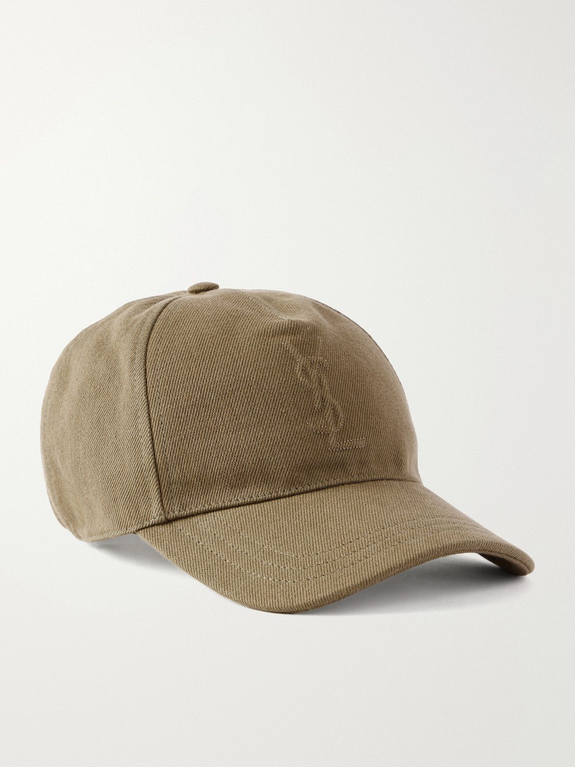 Saint Laurent Logo-Debossed Cotton-Twill Baseball Cap - Men