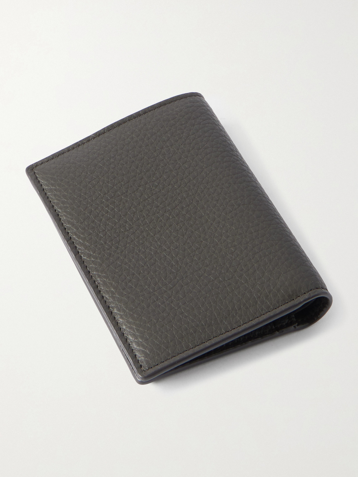 Saint Laurent Logo-appliquéd Full-grain Leather Billfold Wallet In Black