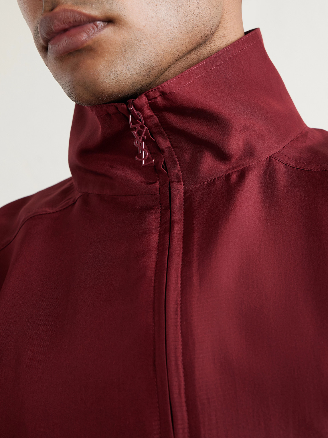 Silk-Habotai Blouson Jacket