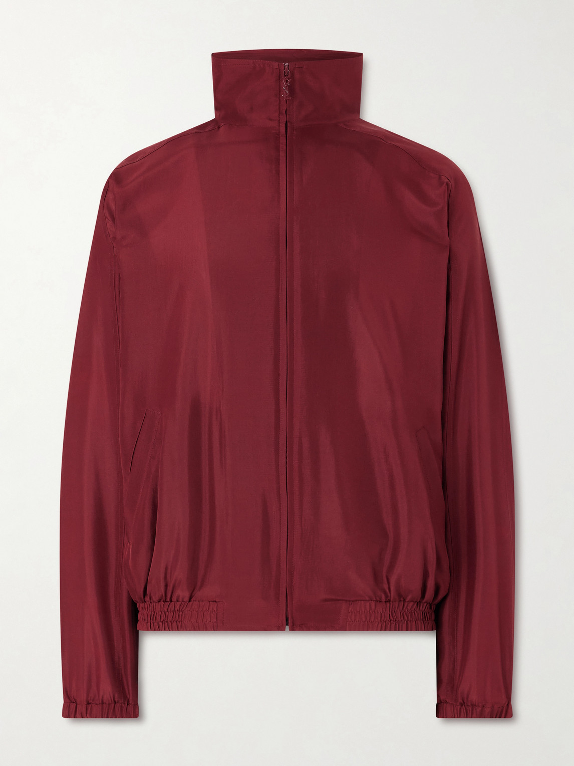 Saint Laurent Silk-Habotai Blouson Jacket IT 50