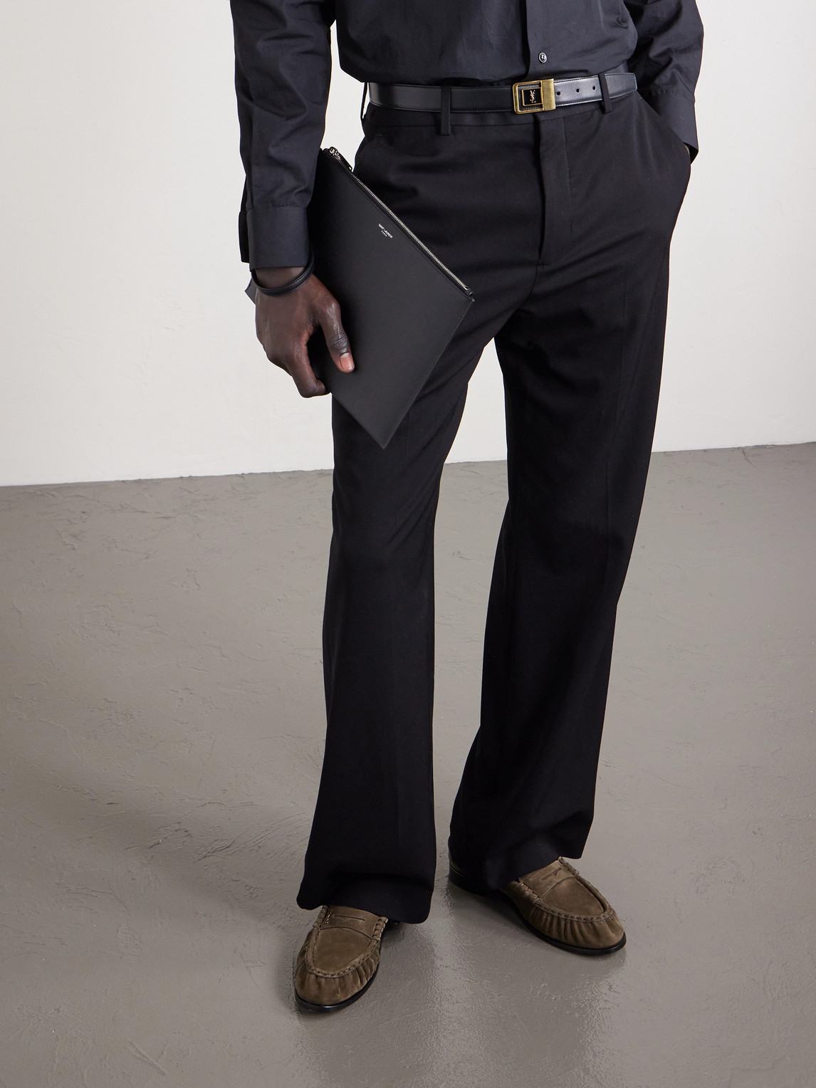 Saint Laurent Le Loafer Supple Leather Penny Loafers In Brown