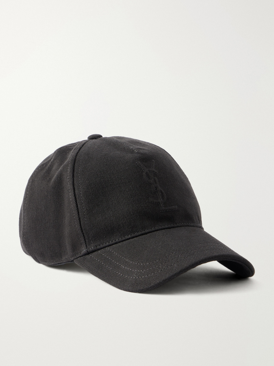 Saint Laurent Logo-Debossed Cotton-Twill Baseball Cap - Men