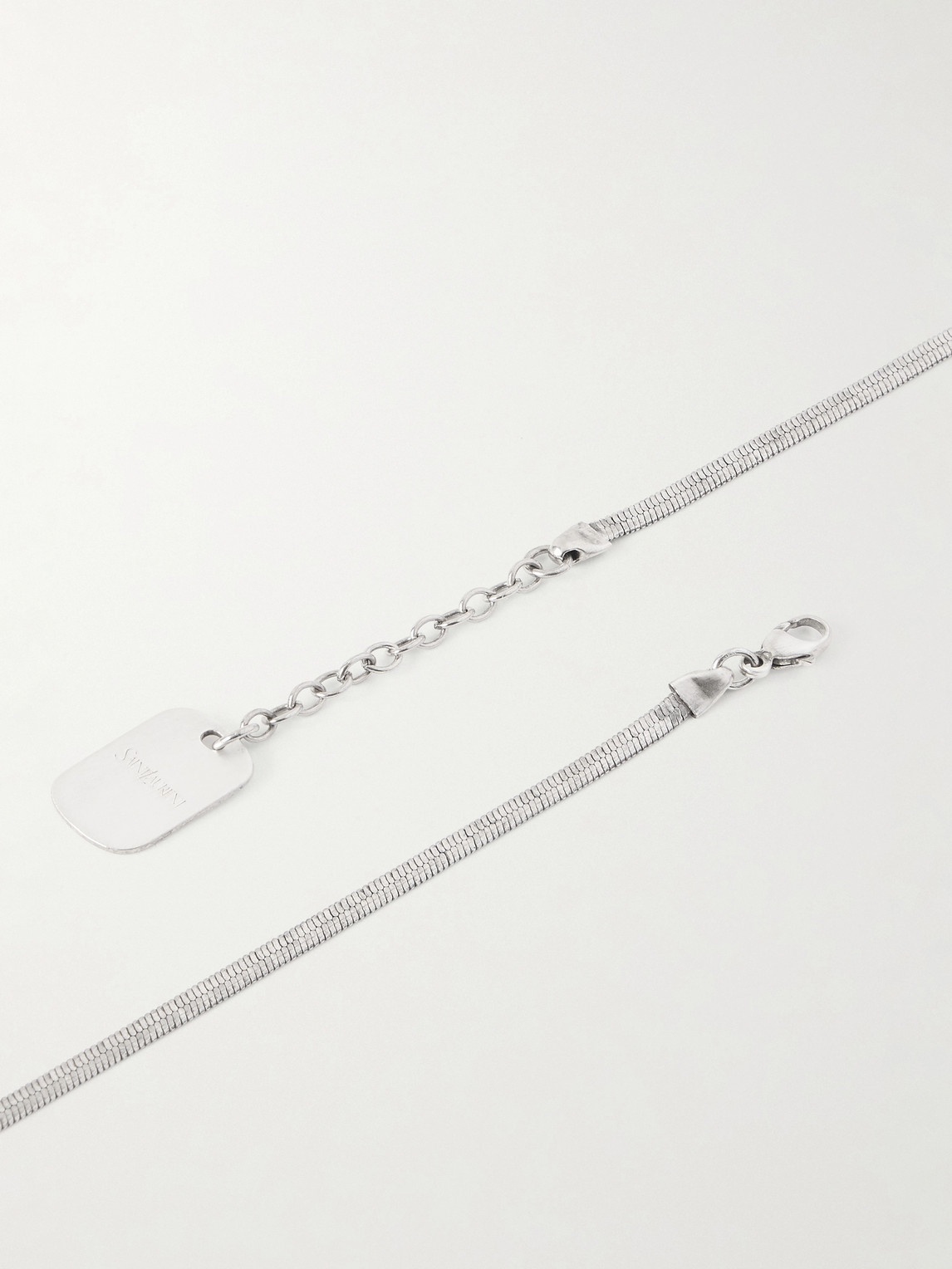  Saint Laurent - Silver-tone Chain Necklace - Men - Silver - M 