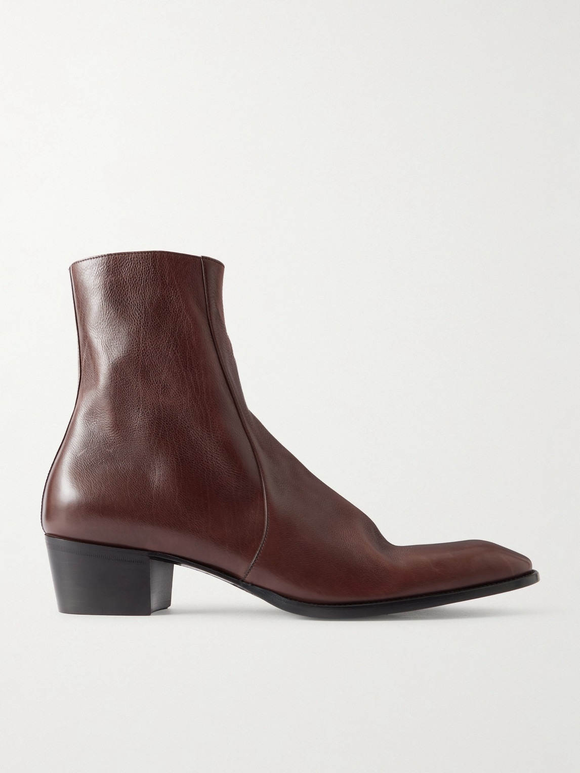 Saint Laurent Stanton Full-Grain Leather Ankle Boots EU 42.5