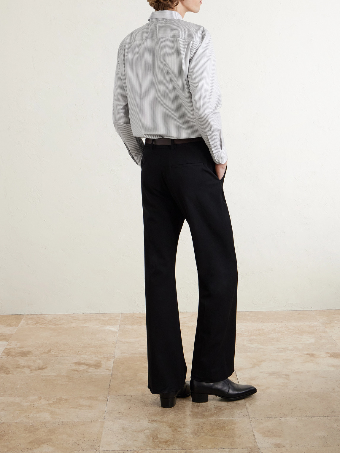Pinstriped Cotton-Poplin Shirt