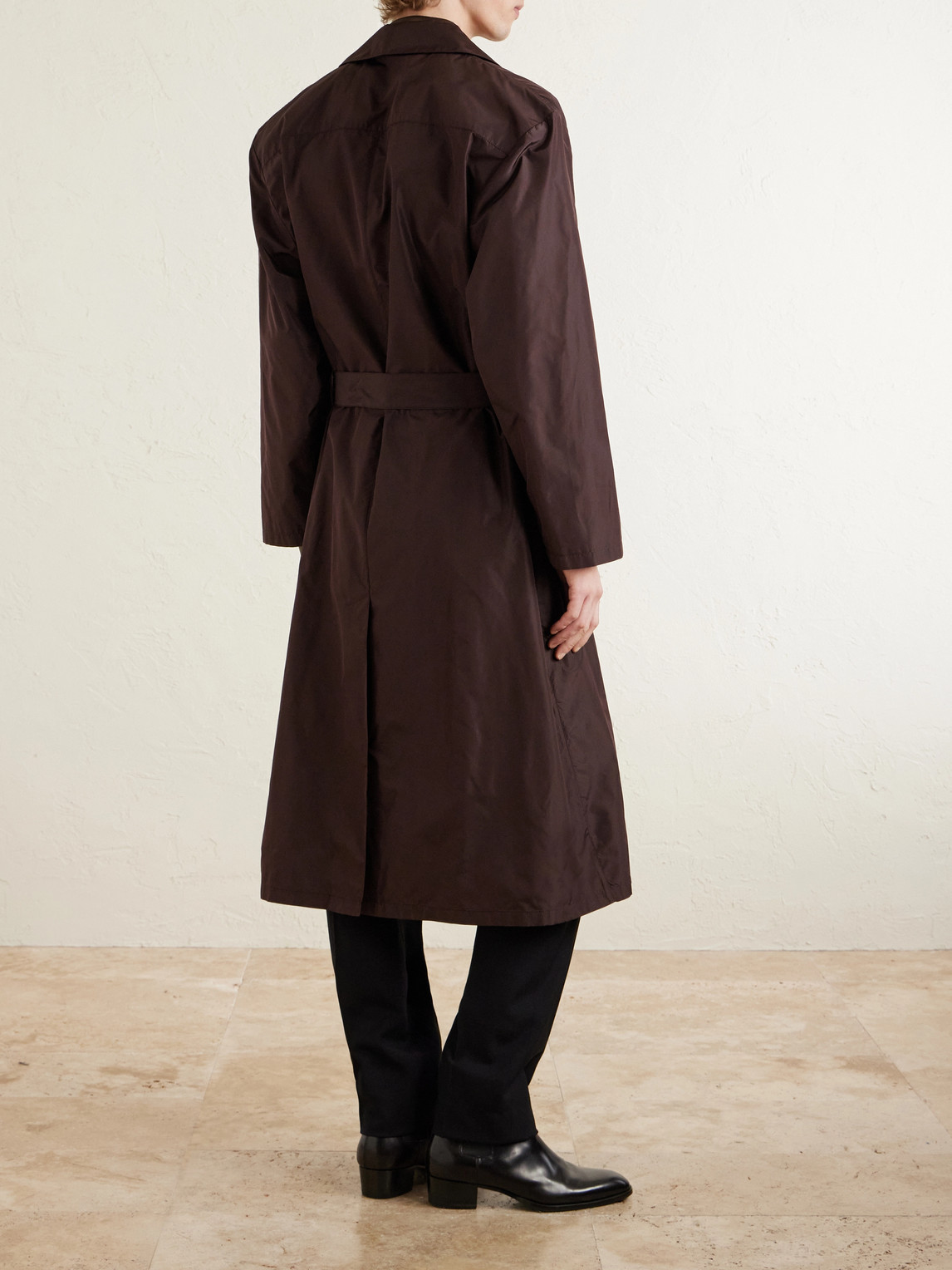  Saint Laurent - Silk Trench Coat - Men - Brown - It 48 