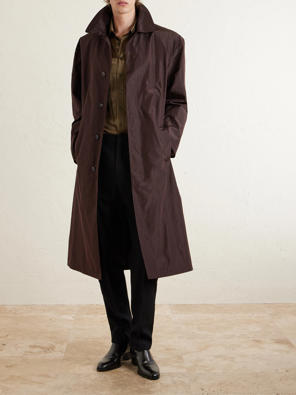 Silk Trench Coat