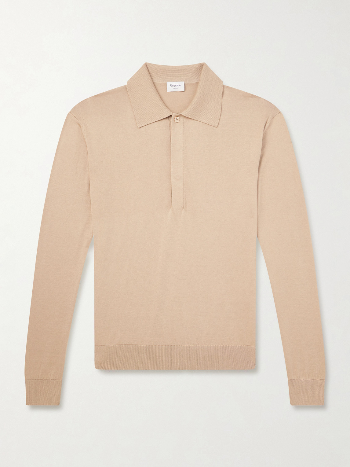 Saint Laurent Silk and Cotton-Blend Polo Sweater - Men