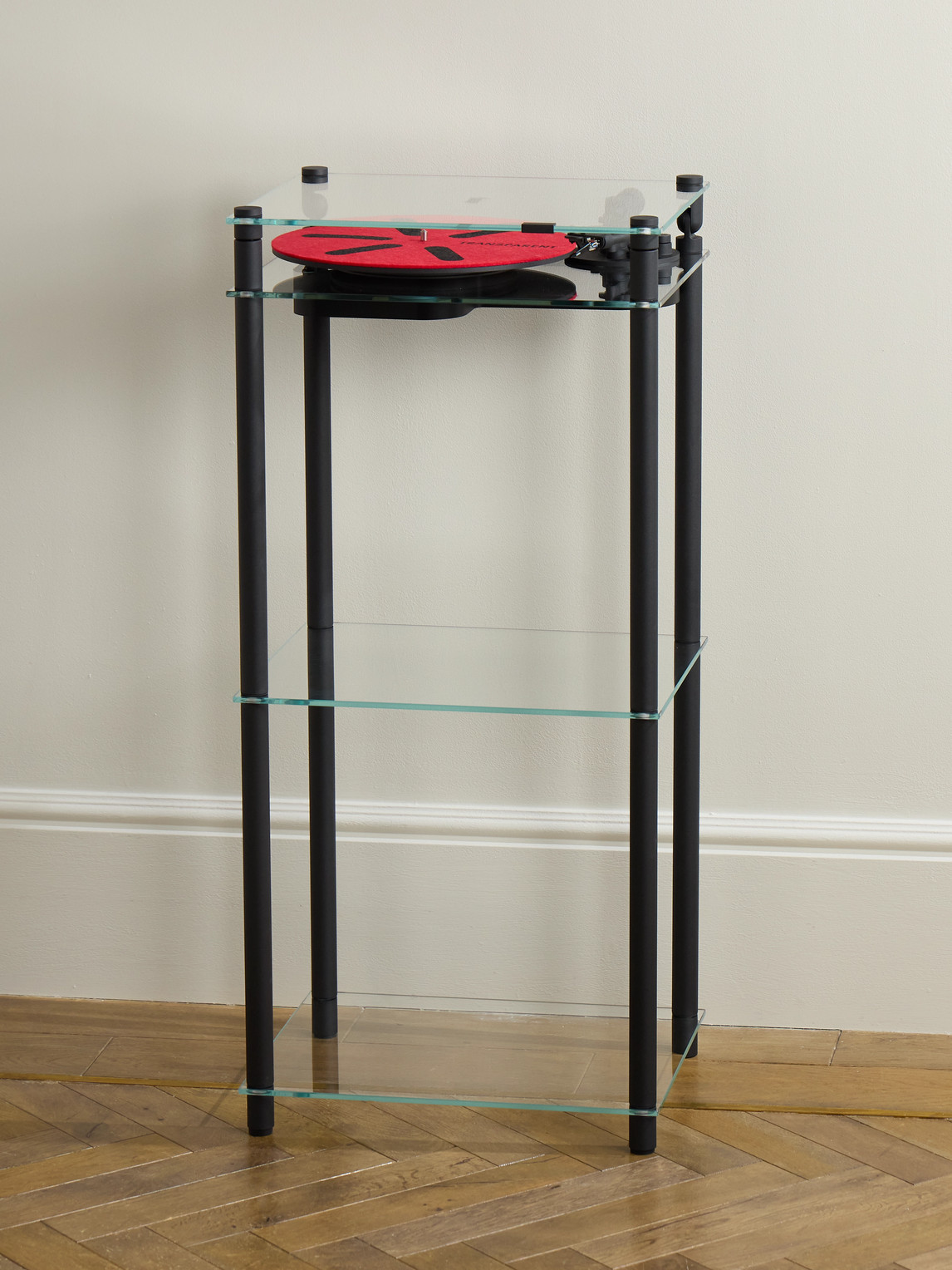 TRANSPARENT SPEAKER – Transparent Turntable with Aluminum and Glass Stand