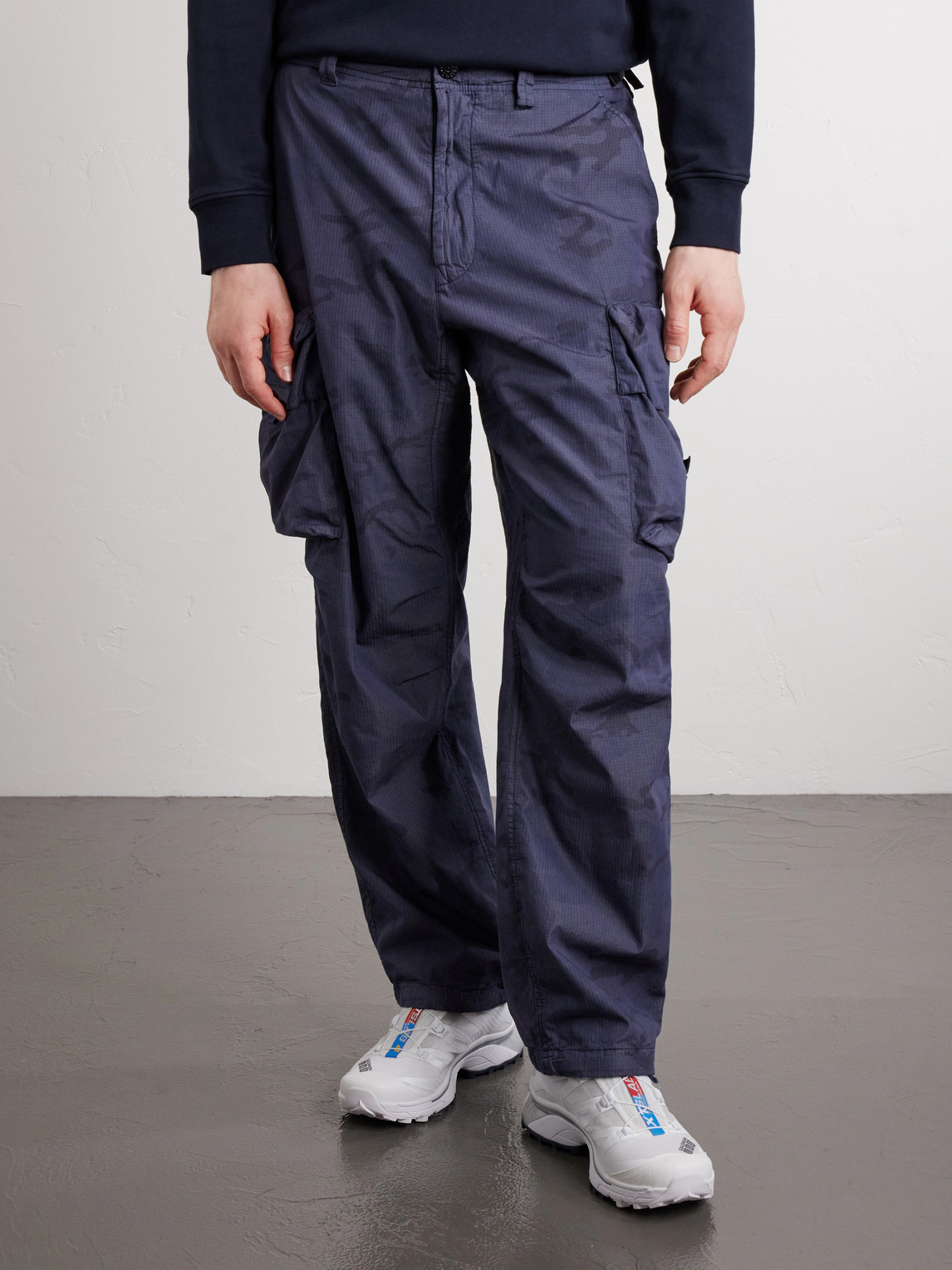 Straight-Leg Camouflage-Print Cotton-Blend Ripstop Trousers