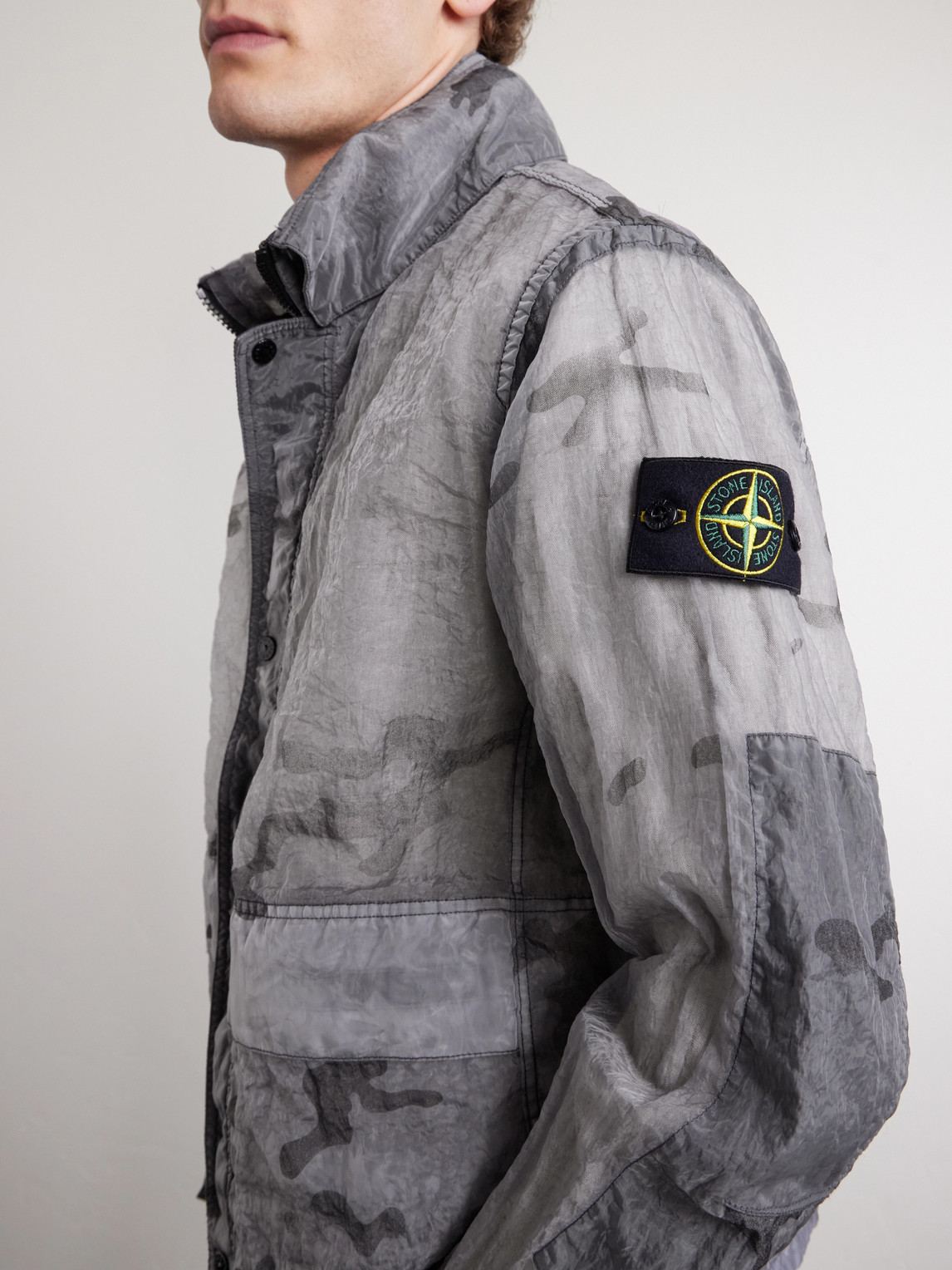 Camouflage-Print Shell Jacket