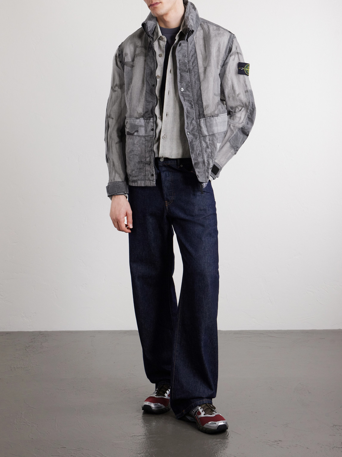 Camouflage-Print Shell Jacket
