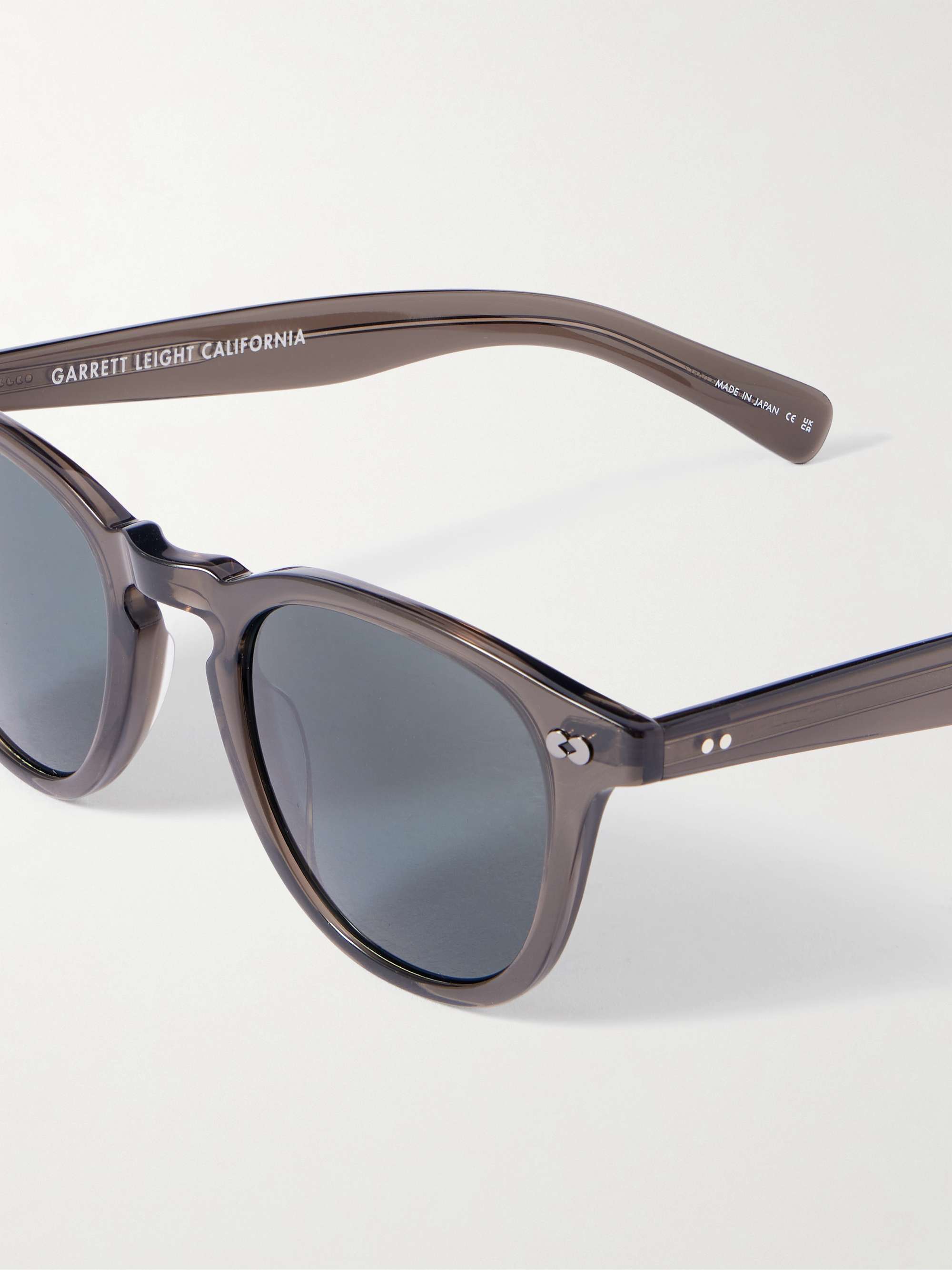 GARRETT LEIGHT CALIFORNIA OPTICAL Hampton X Round-Frame Acetate Sunglasses