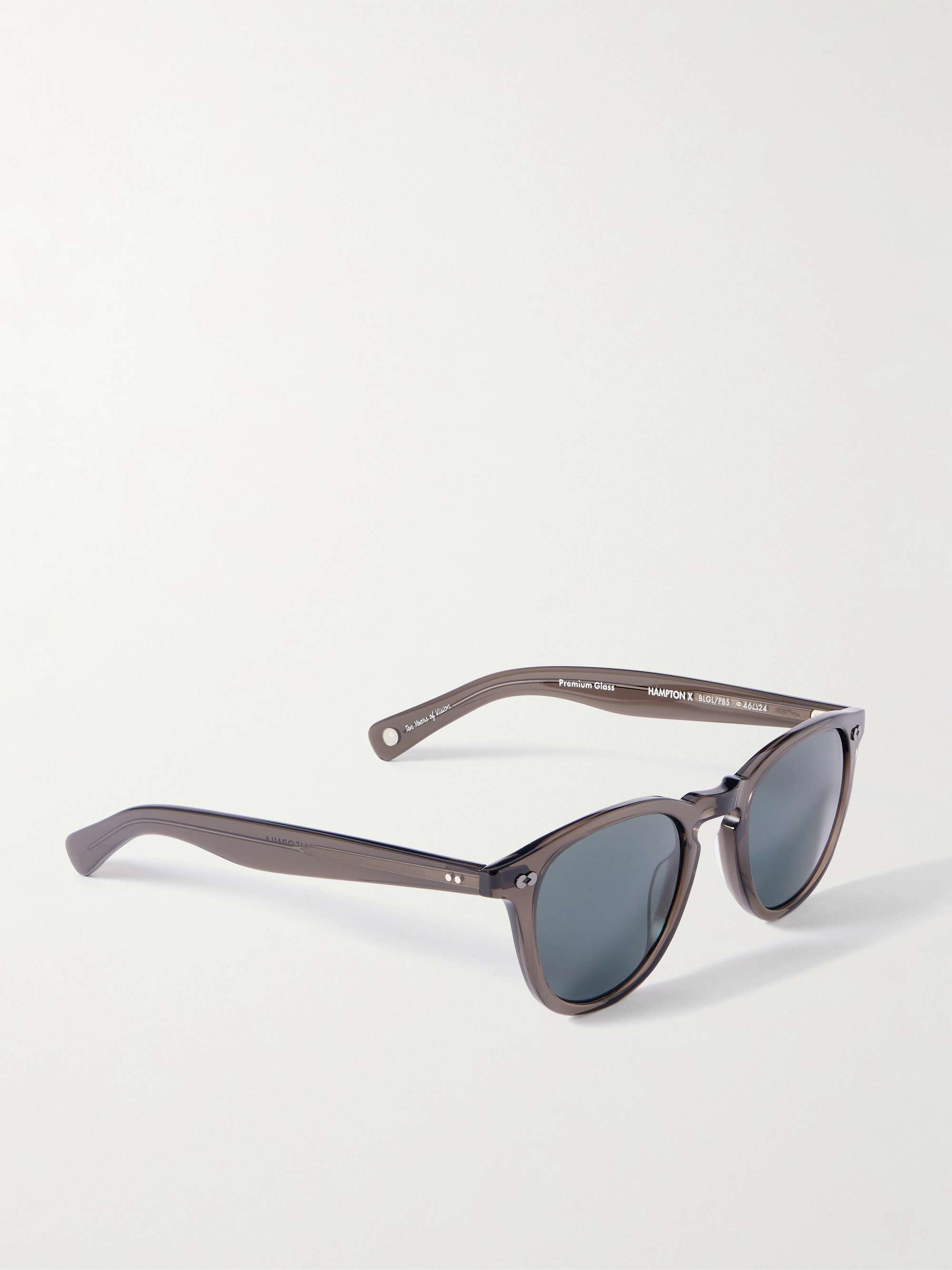 GARRETT LEIGHT CALIFORNIA OPTICAL Hampton X Round-Frame Acetate Sunglasses