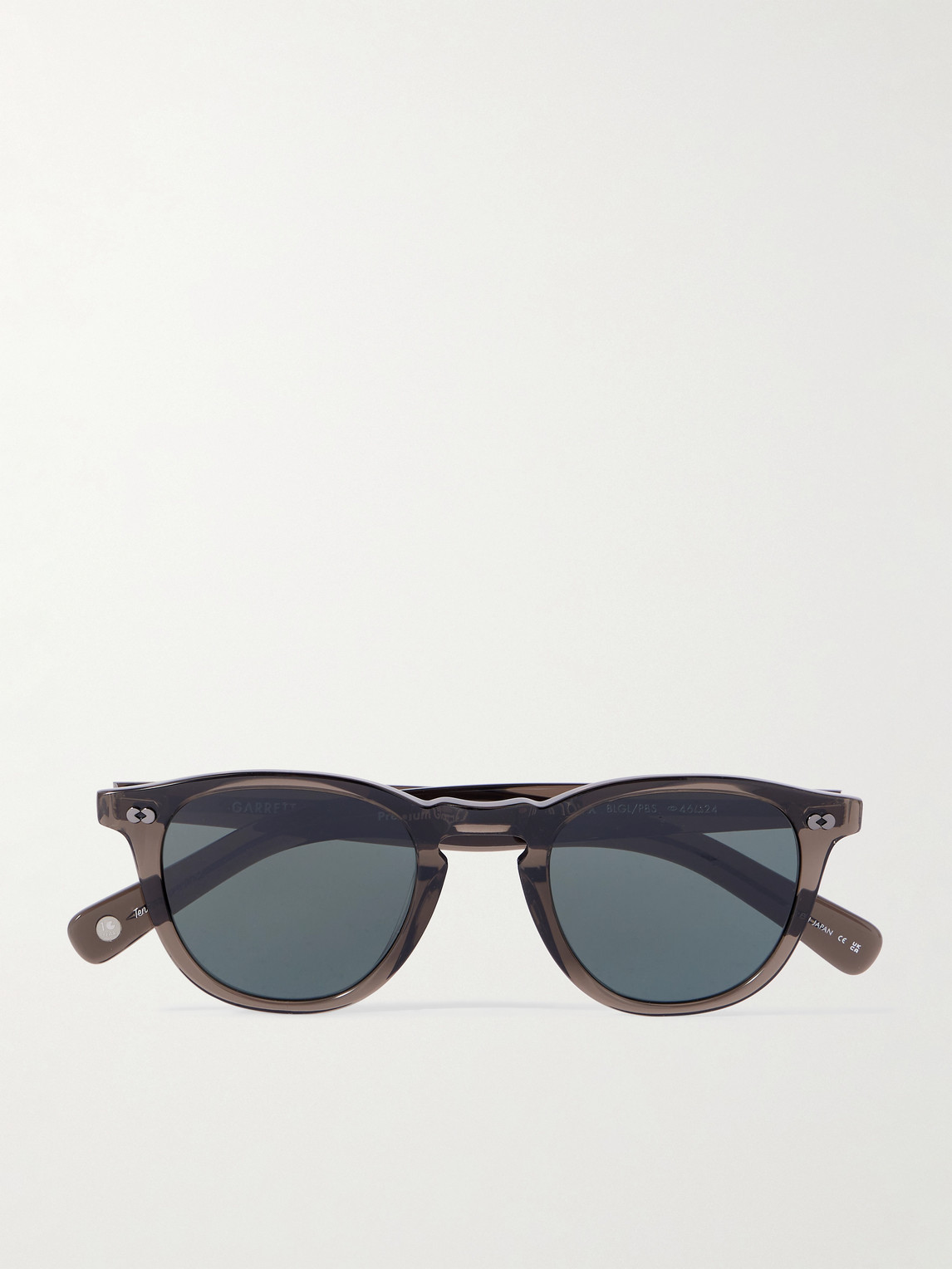 Garrett Leight California Optical Hampton X Round-frame Acetate Sunglasses In Gray