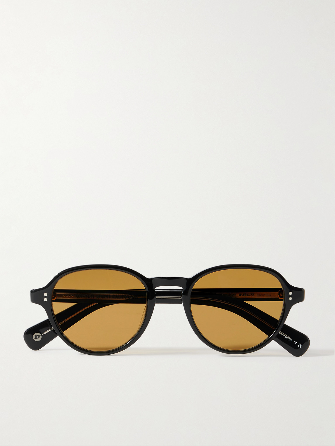 Garrett Leight California Optical Casillas Round-frame Acetate Sunglasses In Black
