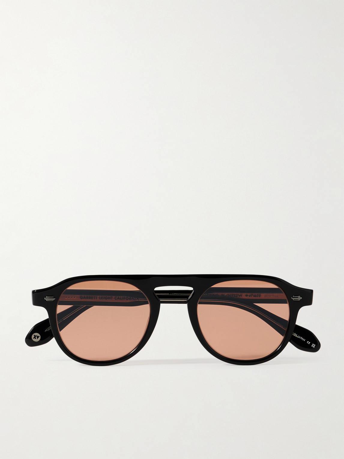 Garrett Leight California Optical Harding Aviator-style Acetate Sunglasses In Black