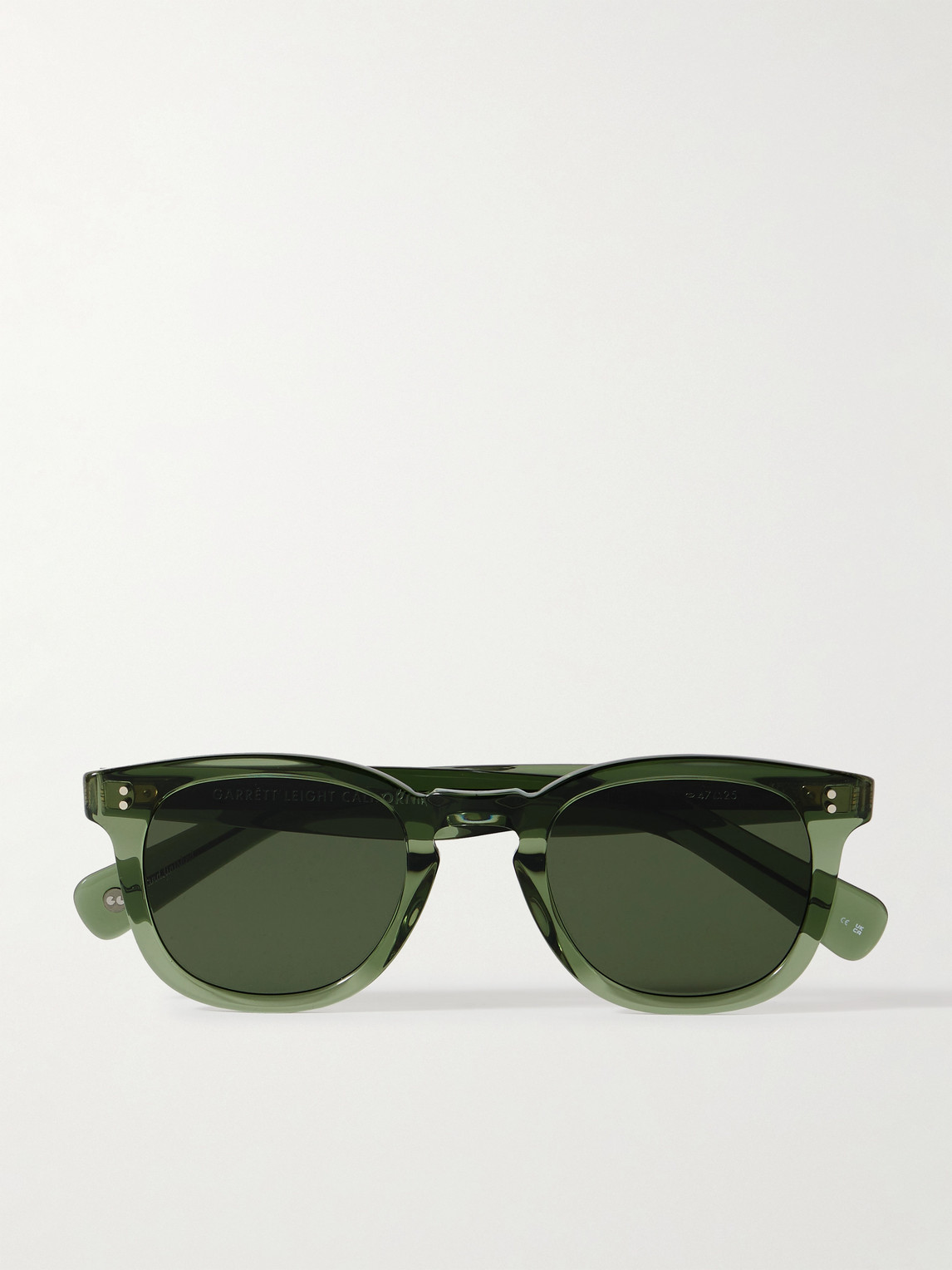 Garrett Leight California Optical Kinney Ii Round-frame Acetate Sunglasses In Green