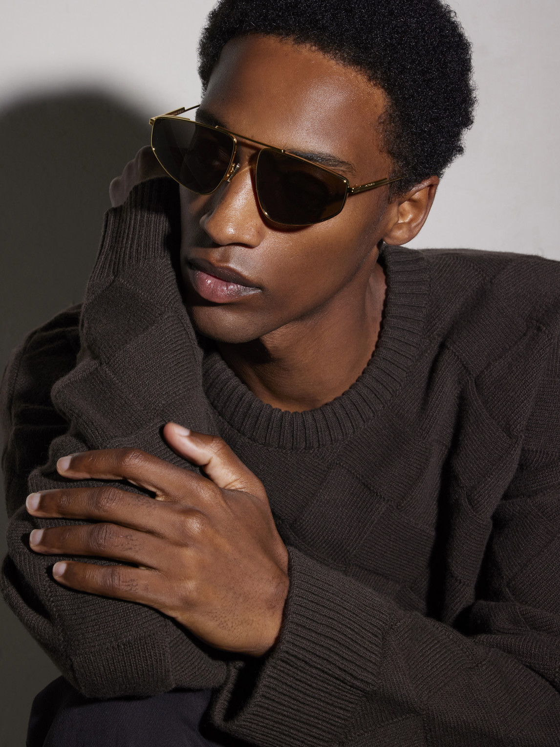 Light Ribbon Aviator-Style Gold-Tone Sunglasses — 2
