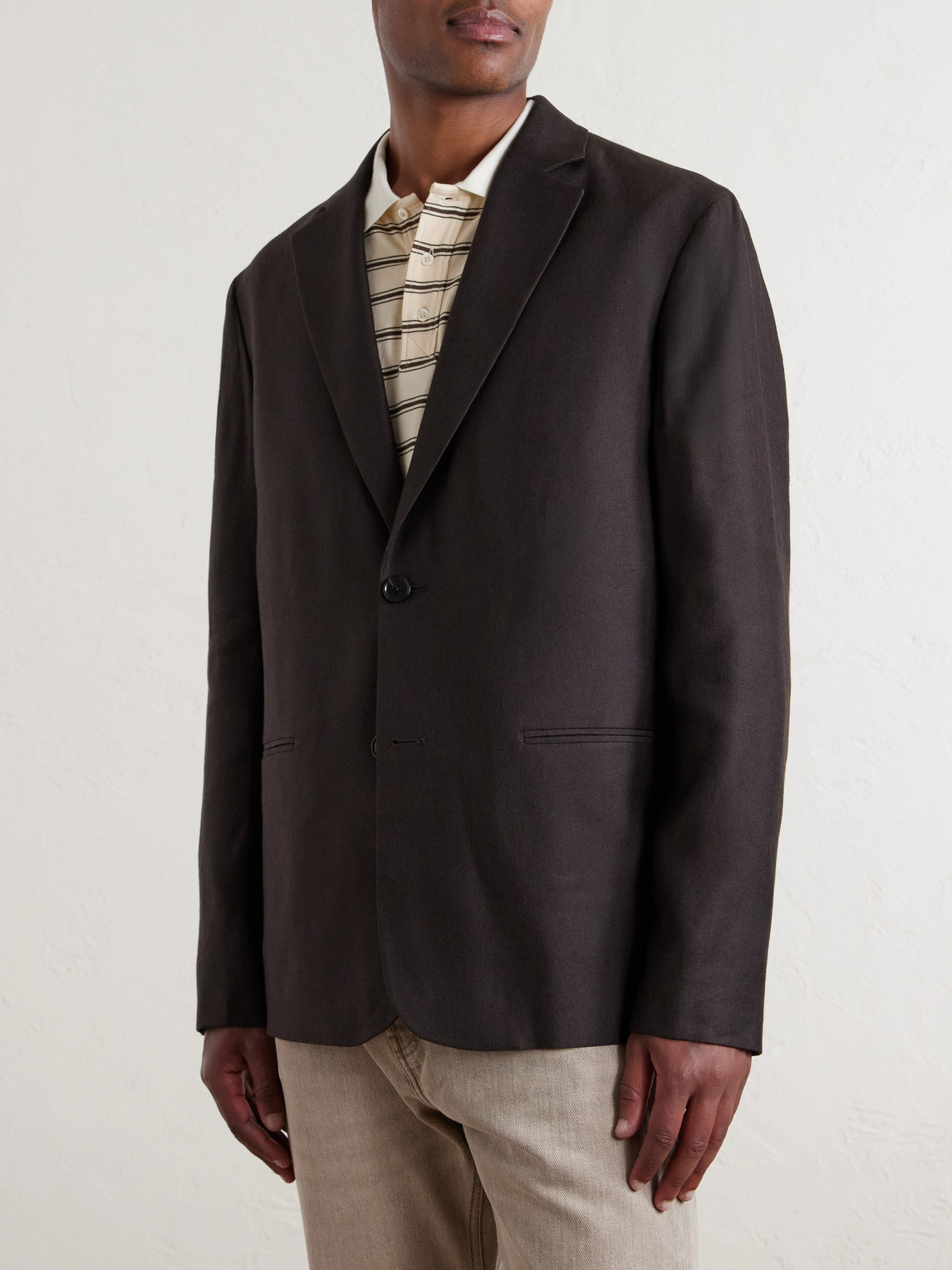  Nn07 - Timo 1808 Canvas Blazer - Men - Brown - S 