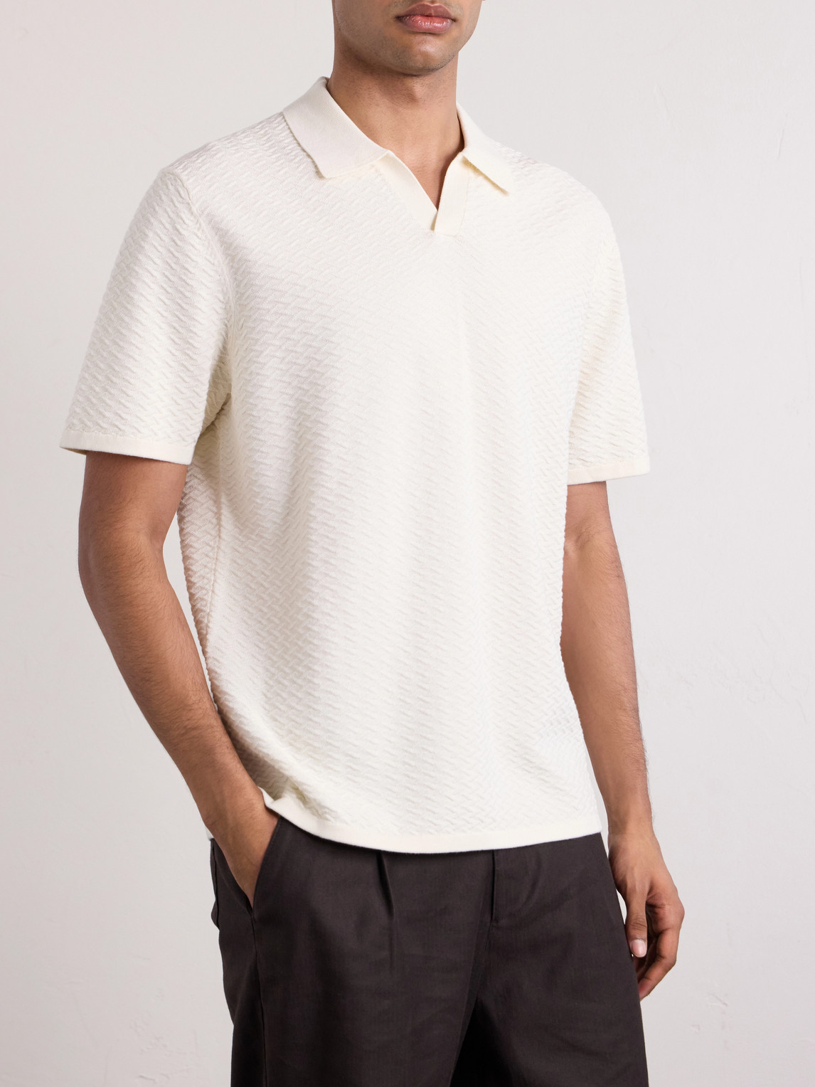  Nn07 - Paul 60016 Cotton Polo Shirt - Men - Neutrals - S 